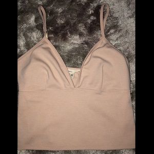 Urban Outfitters light pink/cream crop top
